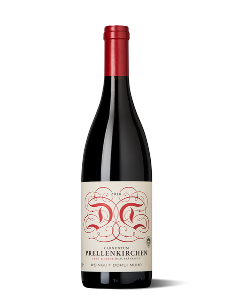 photograph of delicious Austrian red wine bottle