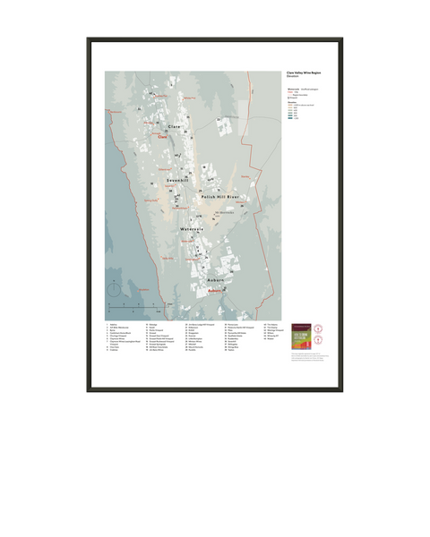 Clare Valley Wine Region Map