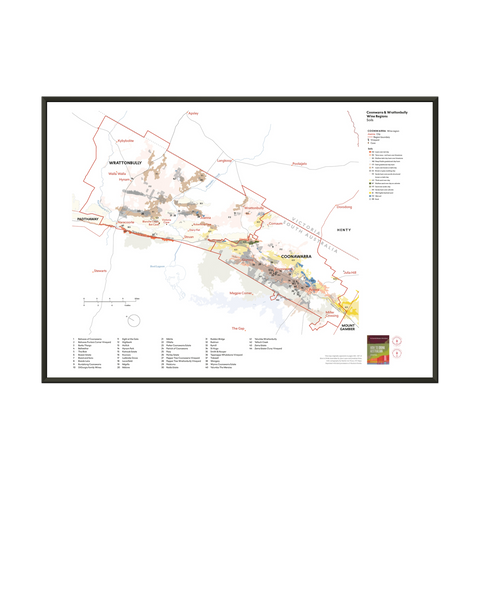 Coonwarra & Wrattonbully Wine Regions Map