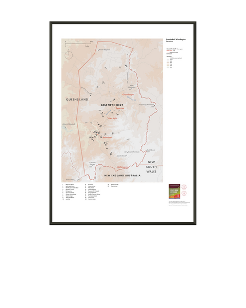 Granite Belt Wine Region Map