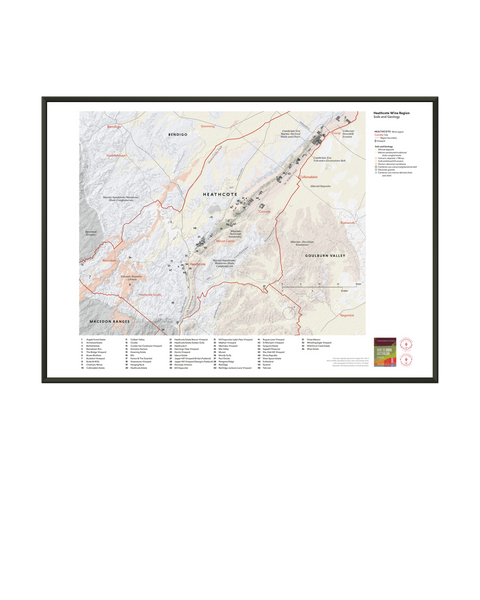 Heathcote Wine Region Map