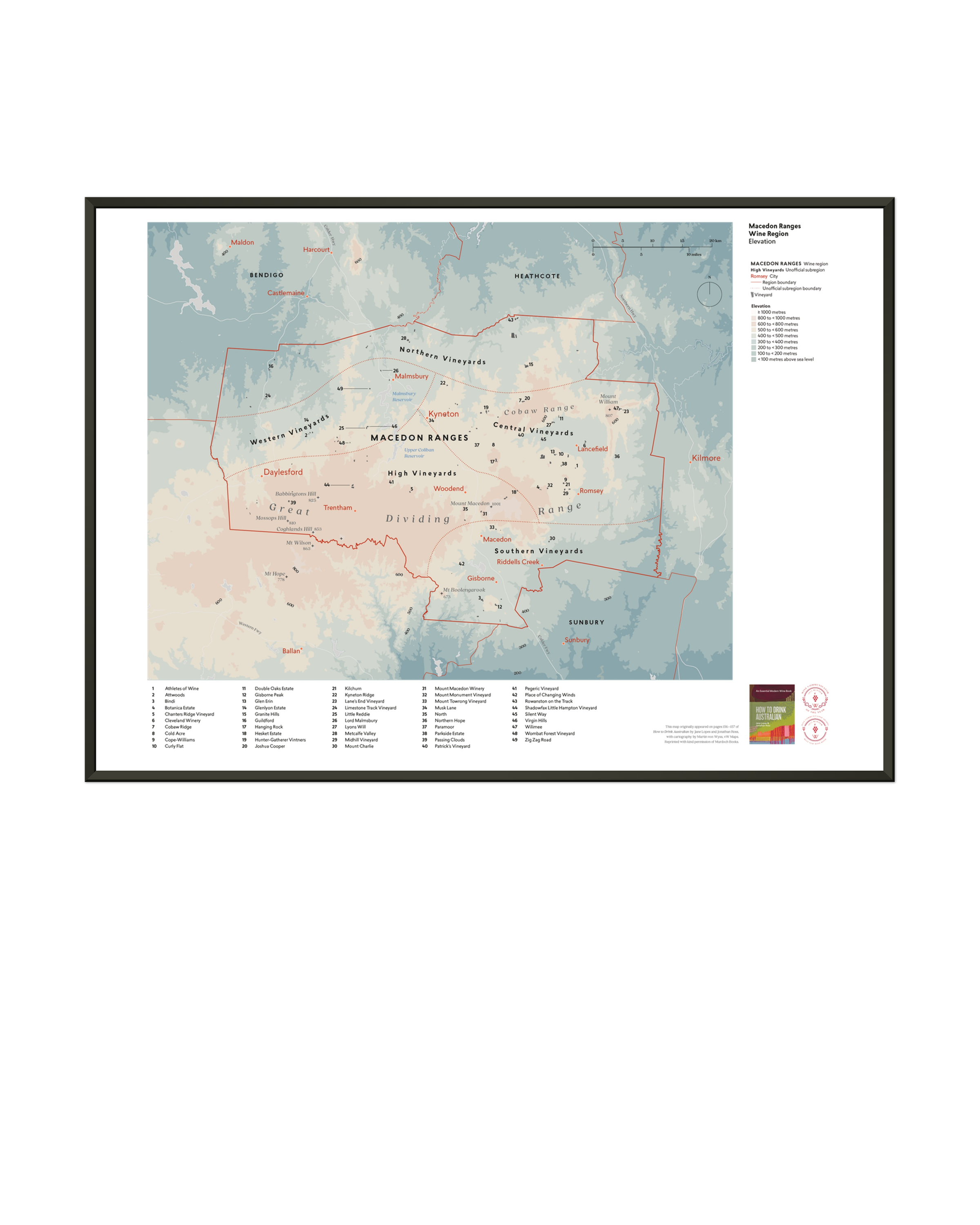 Macedon Ranges Map Macedon Ranges Wine Region Map – Cardwell Cellars