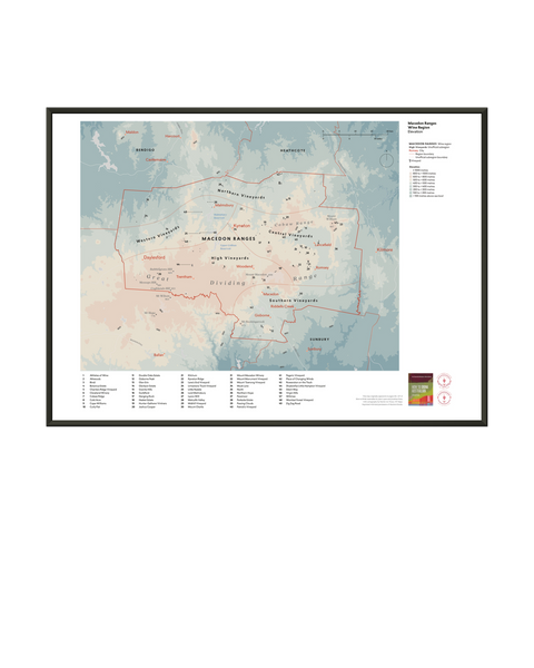 Macedon Ranges Wine Region Map