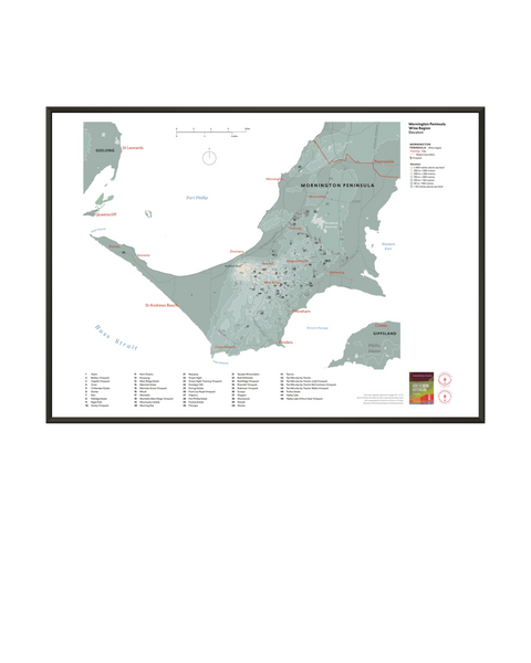 Mornington Peninsula Wine Region Map