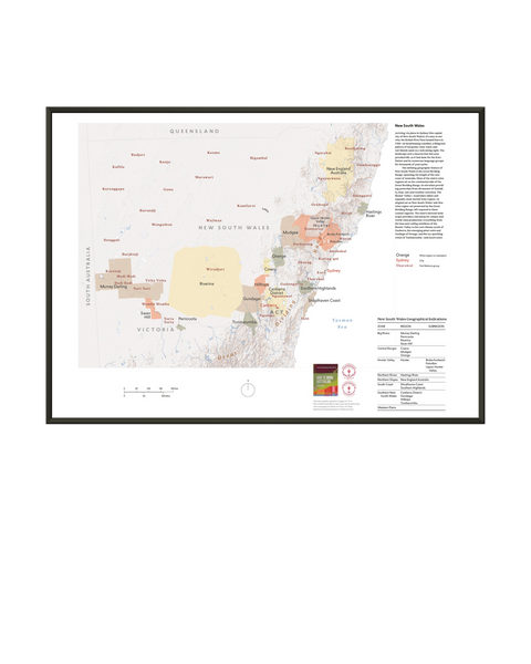 New South Wales Wine Regions Map