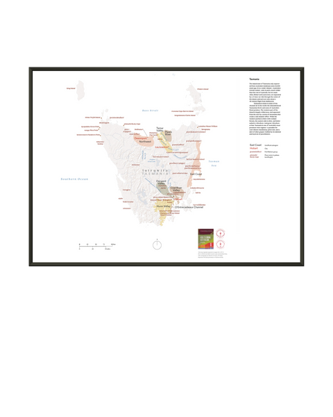 Tasmania Wine Regions Map